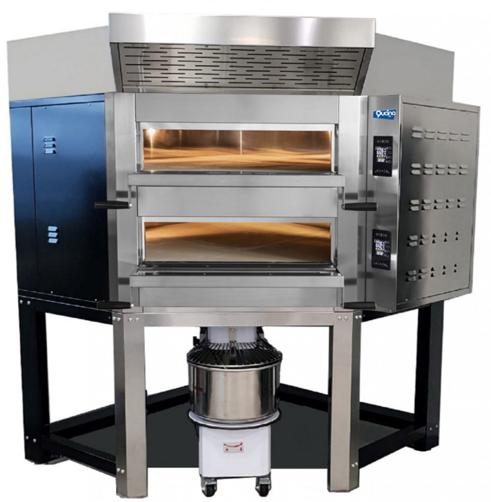 FORNO PIZZA ELETTRICO AD ALTA RESA a 2 camere n. 6+6 pizze fino Ø cm. 36  Q5010