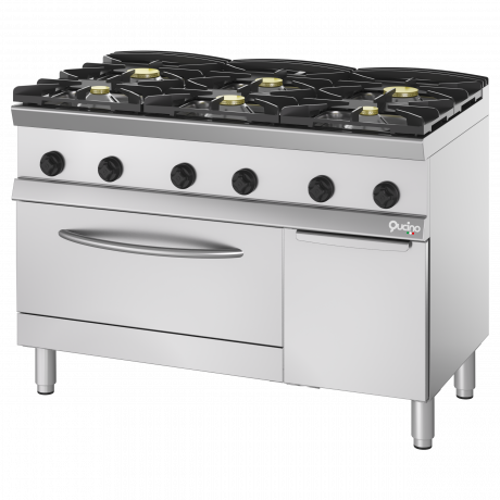 CUCINA A GAS 6 FUOCHI CON FORNO